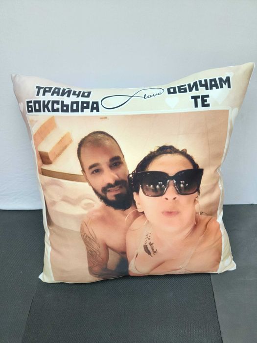Възглавница със снимка 40 х 40 см. Възглавничка Бебешка детска