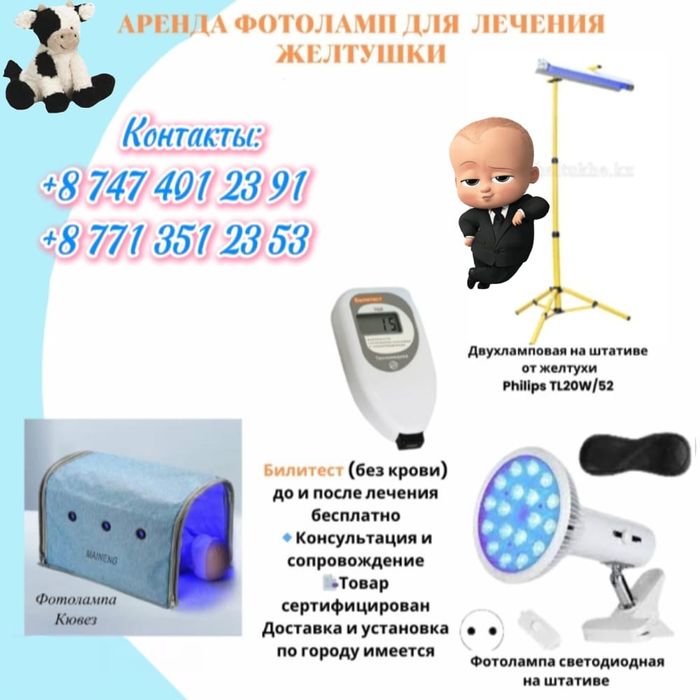 Фотолампа от Желтухи (Желтушки) Замер Билитест / Аренда фотолампы