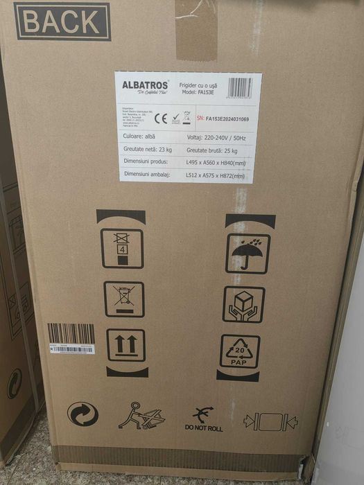 Frigider cu 1 Usa  nou resigilat Albatros FA153E-