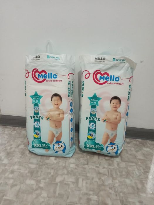 Подгузники Меллоу XL (12-17кг), XXL (16-25кг) extra comfort