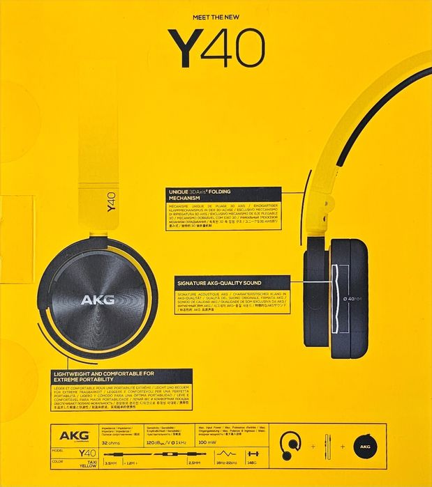 Se vind casti AKG Y40, yellow, cutie sigilata
