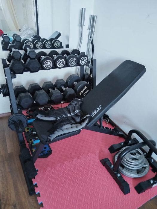 Gantere , discuri , bare , banci , helcometru , etc !