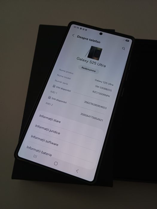Vând SAMSUNG S25 ULTRA, full box, impecabil + husa + folie!!!