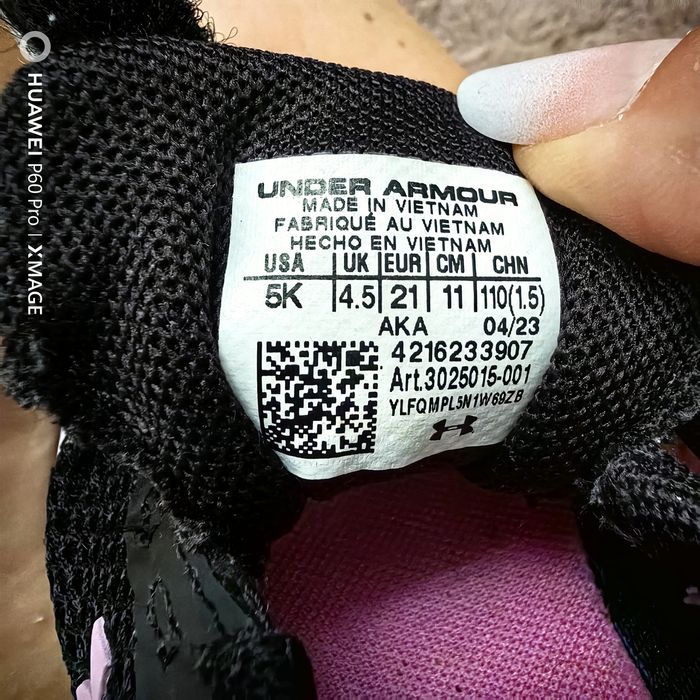 Adidași under armour fete mărimea 21