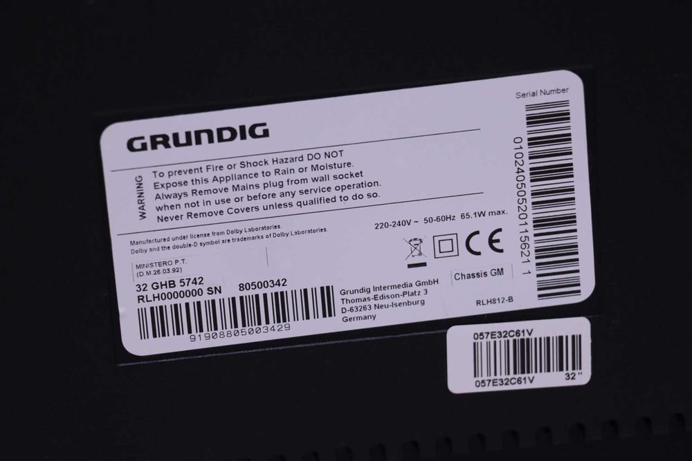 Televizor LED Grundig 32 GHB 5742, Diagonală 81 cm (32"), HD, Șasiu GM.