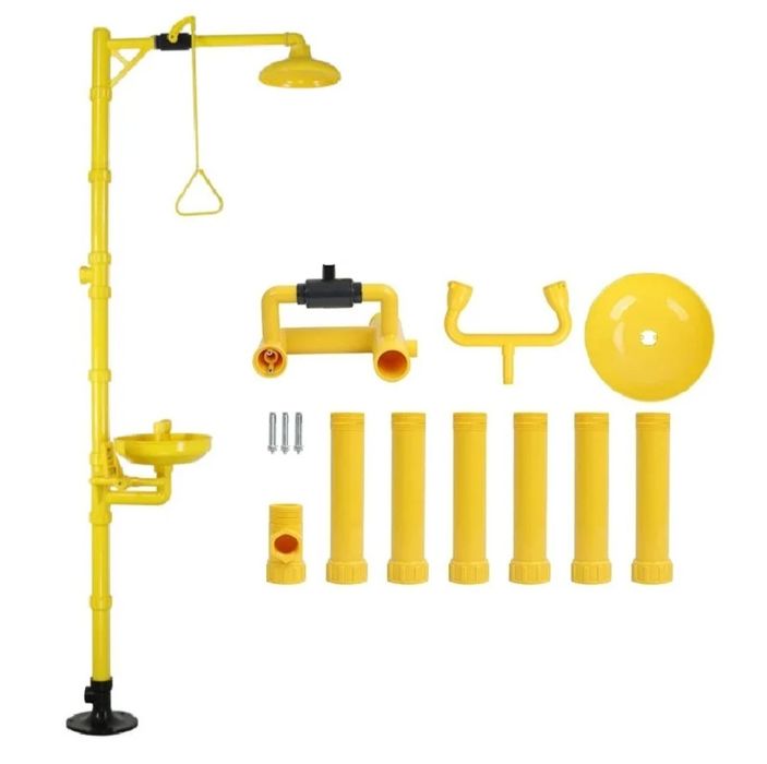 Аварийный душ с фонтаном для глаз.