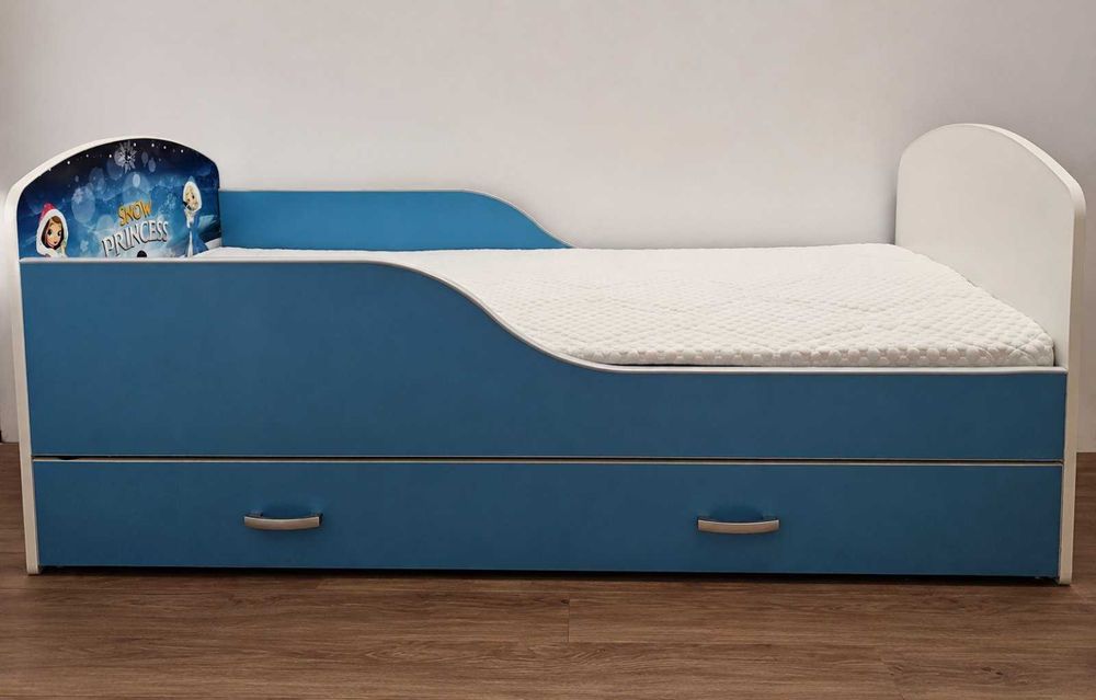 Детско легло „Замръзналото кралство“ (160х80) с чекмедже + матрак Ekotex (Sleepmode)