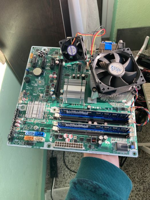 Дъно + процесор с охладител + рам