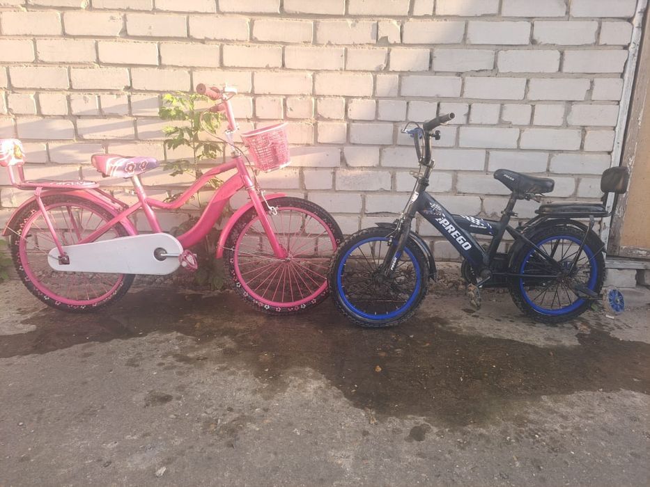 Велосипед б/у 20-теңге РАЗМЕР 16 түсі көк.РАЗМЕР 18 түсі розовый