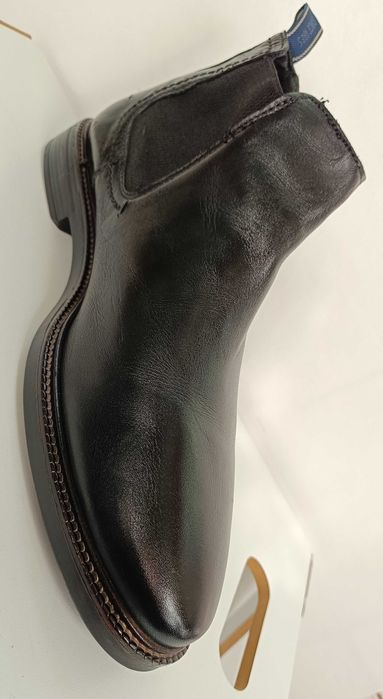 Ghete chelsea 44 plain toe Salamander Italy piele naturala moale