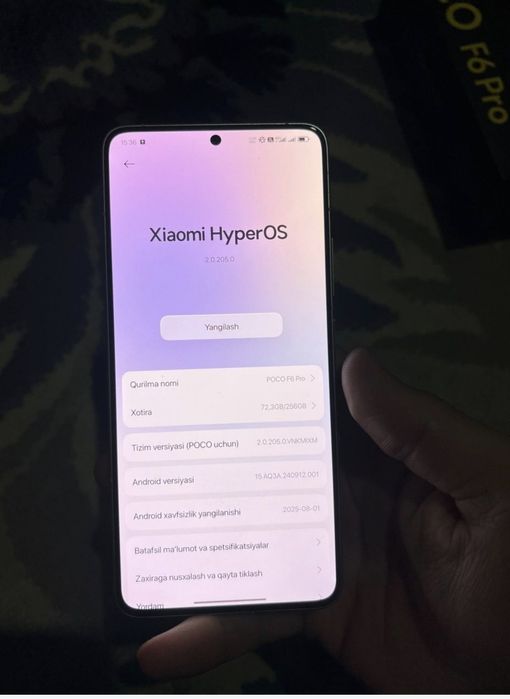 Poco f6 pro 5g 120grs ekran