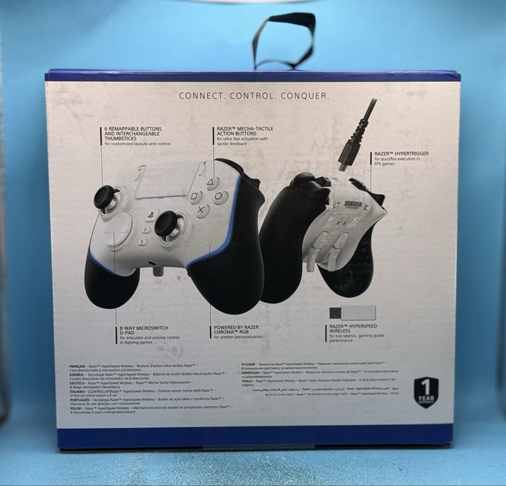 НОВО!!! Геймърски контролер Razer - Wolverine V2 Pro, за PS5, White