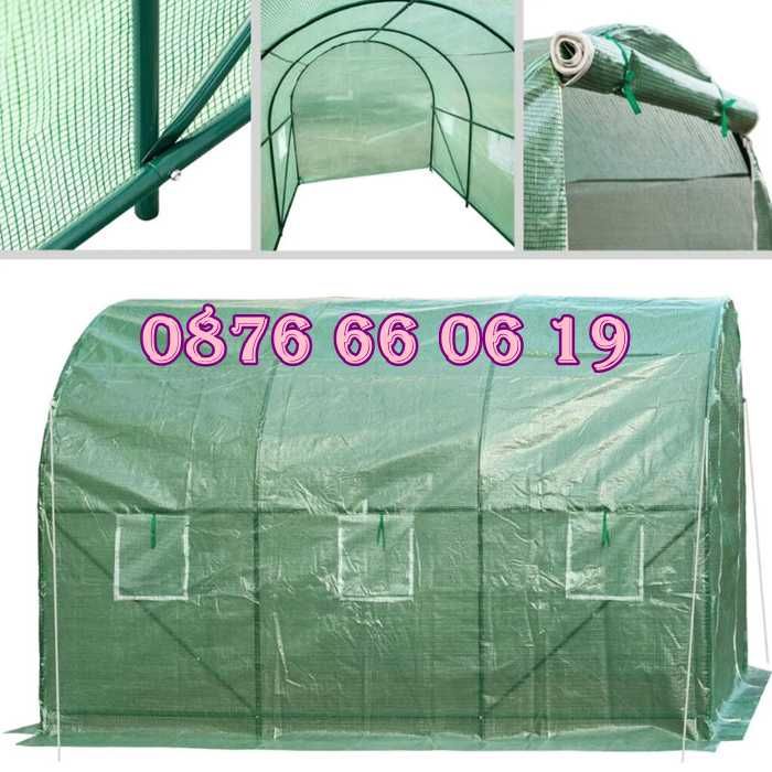 Тунелна оранжерия с размери 3х2х2 метра, оранжерия тунелна