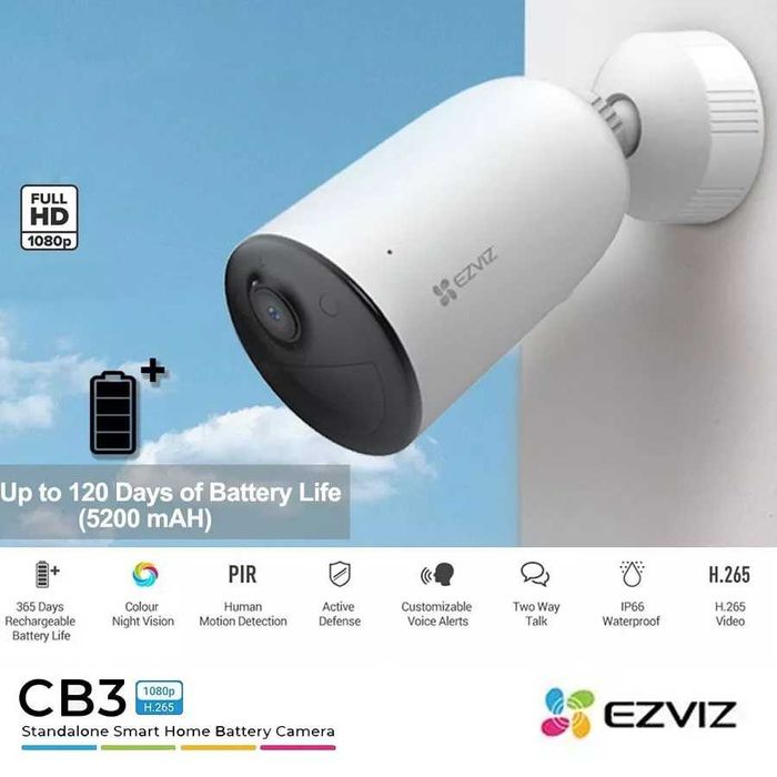 Camera IP Wireless EZVIZ CB3 cu acumulator autonomie 120 zile Sigilata noua in cutie