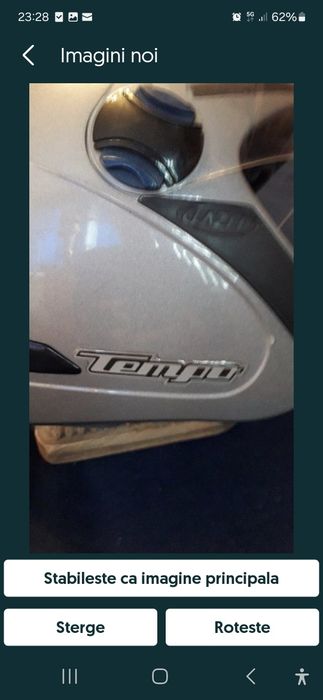 Casca moto marca Tempo, ventilata in interior