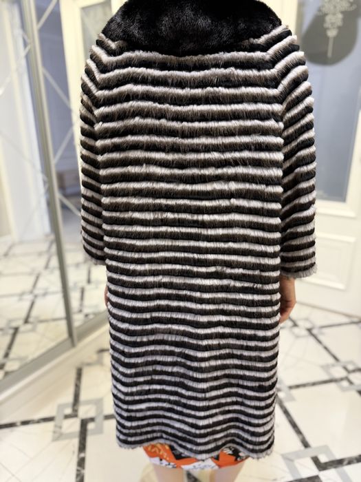 Продам дубленку полосатый