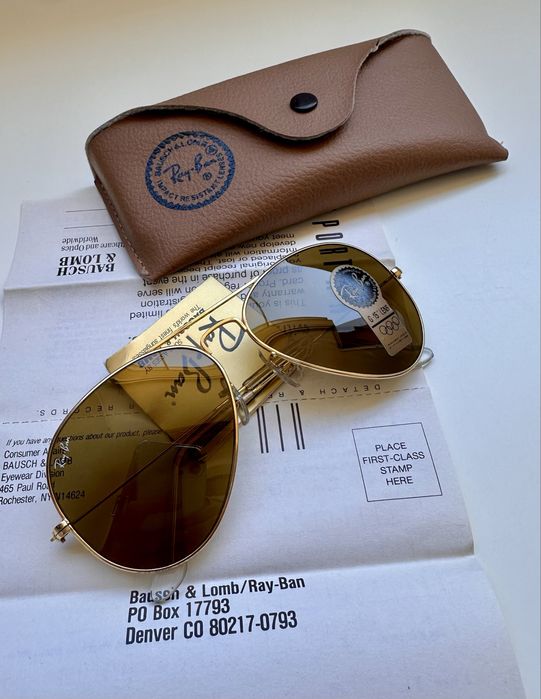 Ray Ban B&L USA Aviator G15 лещи сиви/зелени;нови с калъф