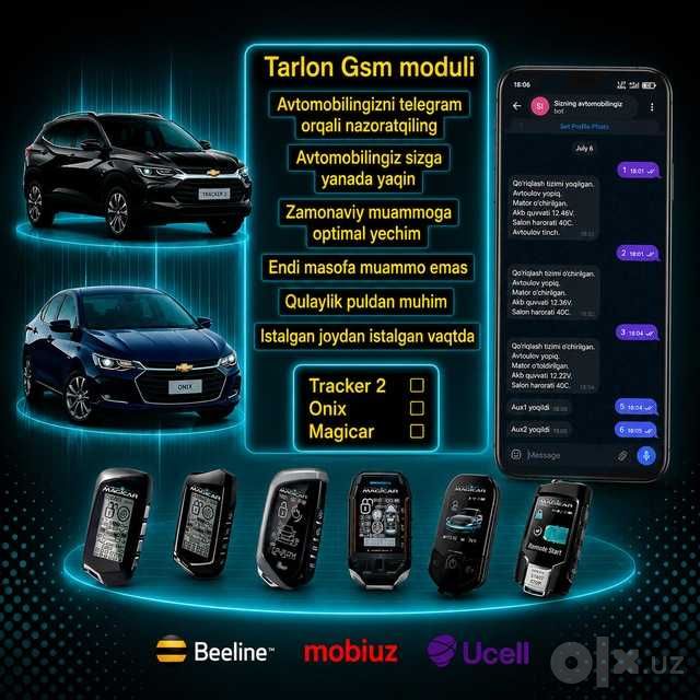 Avtomobilingizni istalgan joydan telefon orqali nazorat qiling.