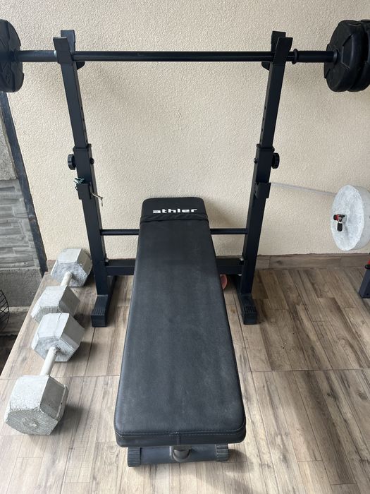 Gantere / banca orizontal / declinat / scripete