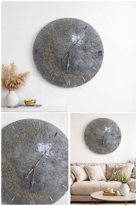 Ceas de perete din ceara epoxidica 70cm