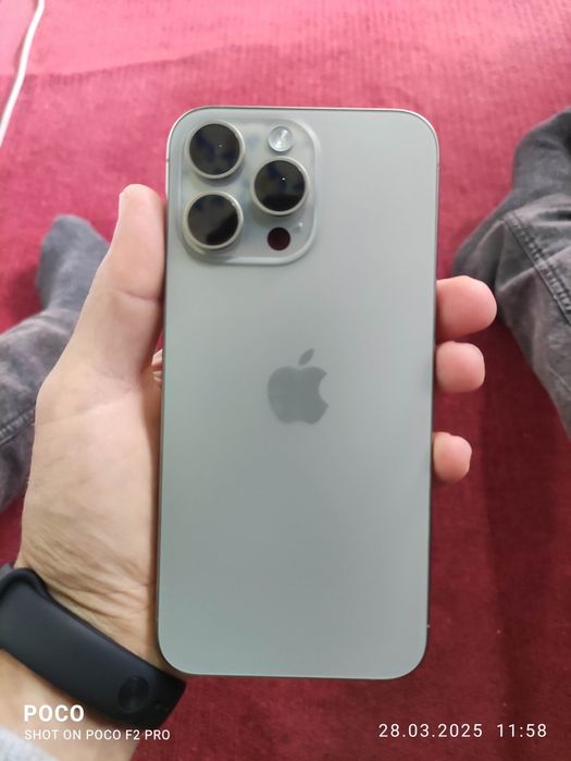 iPhone 15 Pro Max Natural 256Gb 96% LL/A ideal. Obmen faqat 16Pro Maxg