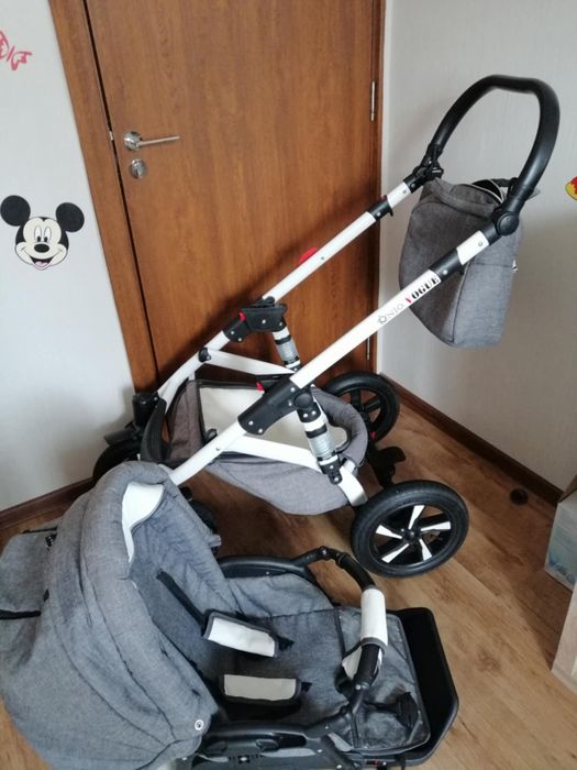 Бебешка количка 5in1 - Vogue moonstone nio-два чифта гуми и две рами