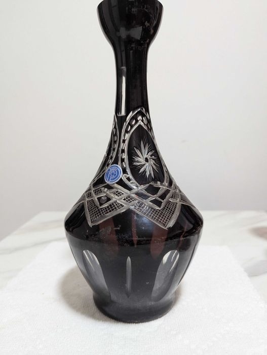 Serviciu cristal rubin BUZĂU PERLA LUX – carafă + cupă + 8 pahare –