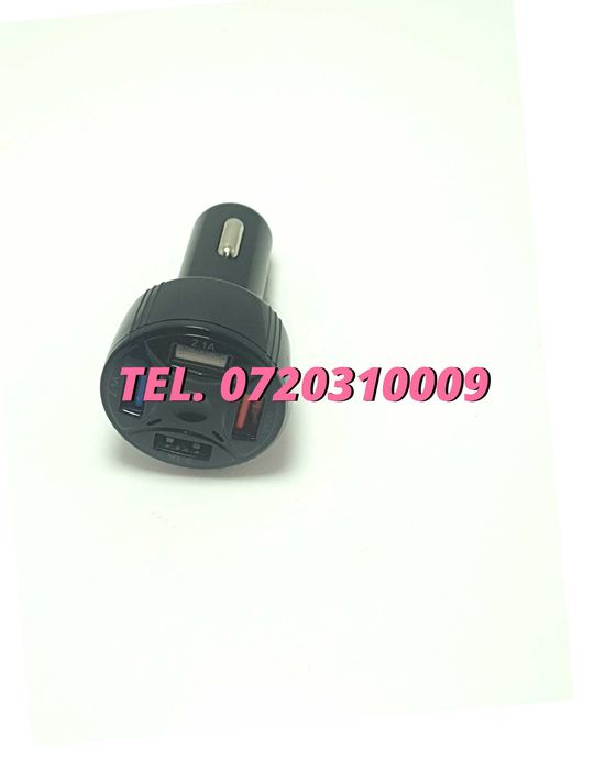 Incarcator Masina Auto 4 Porturi Bricheta Usb Qc Incarcare Rapida