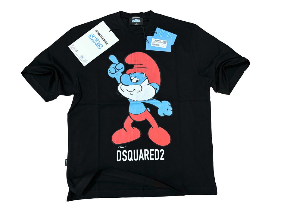 Oversize Тениска Dsquared The Smurfs - M Унисекс