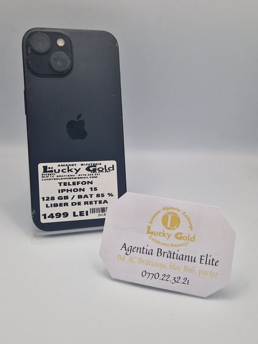 Iphone 15  128 GB 85 % cod 24183