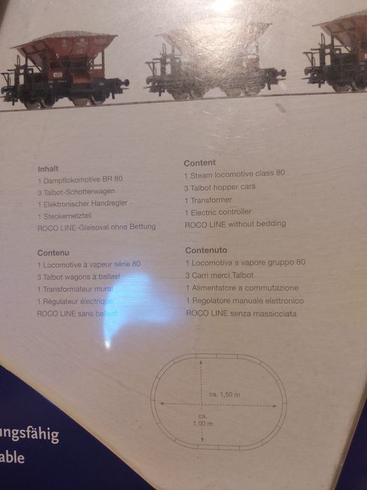 Startset Roco trenulet electric scara HO locomotiva+vagoane
