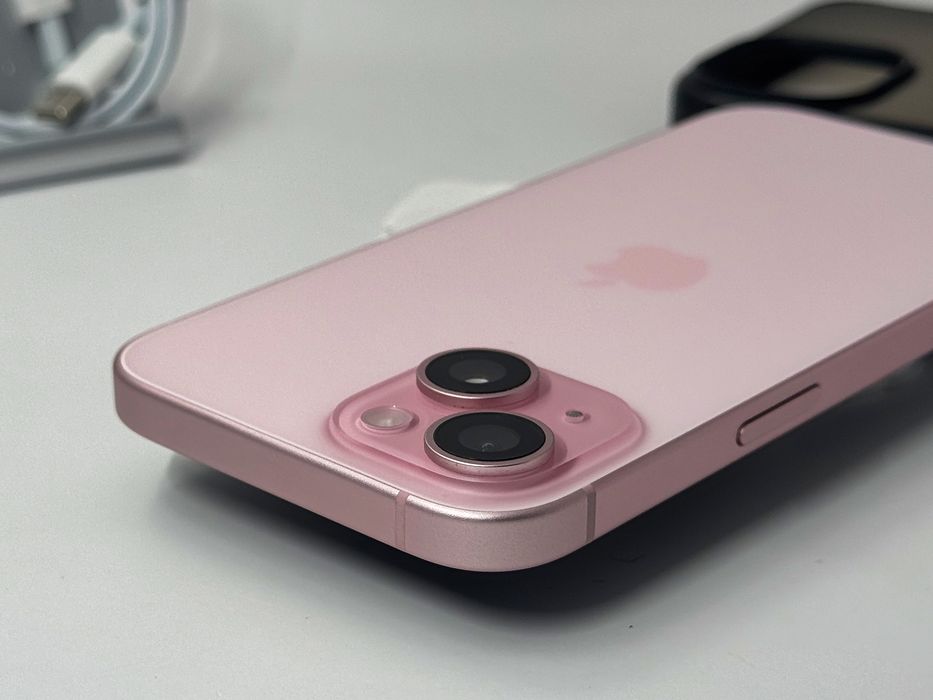iPhone 15, 128GB, Pink, 100% батерия, КАТО НОВ, 2г. ГАРАНЦИЯ!