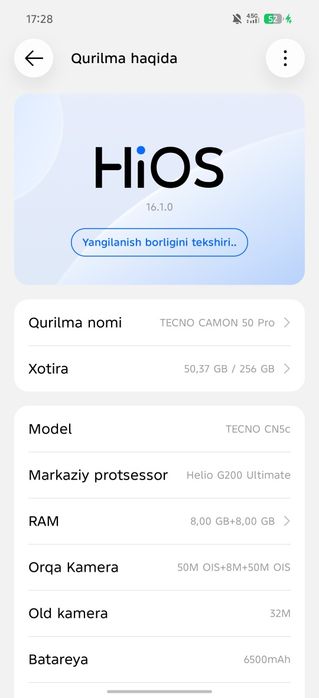 Tecno camon 50 pro