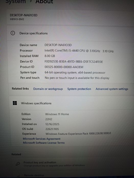 Calculator Medion, i5, 8GB DDR3, hdd 1Tb