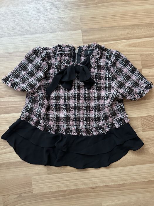 Официална блуза букле с пеплум