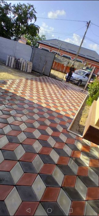 Montaj pavele bordura Rigola gazon