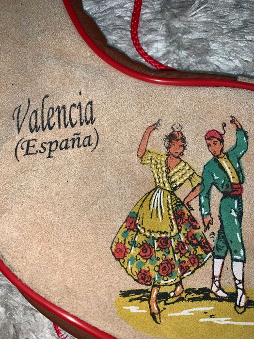 Plosca tradiționala băuturi vintage suvenir Valencia 1 1/2l, piele