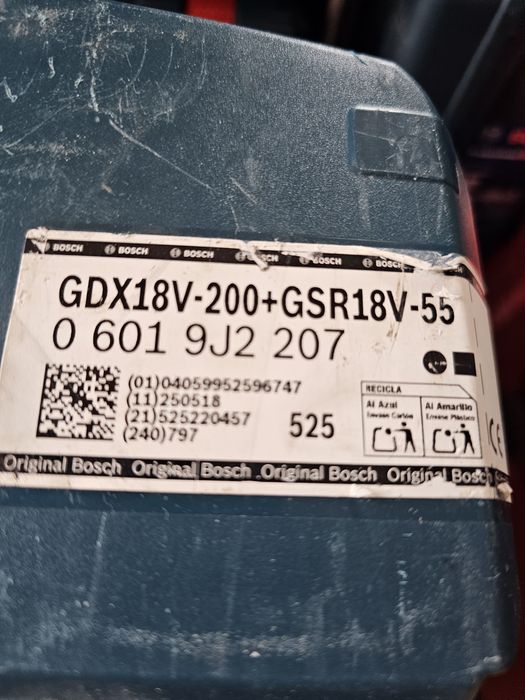 Set filetante Bosch gdx18v 200+gsr18v 55