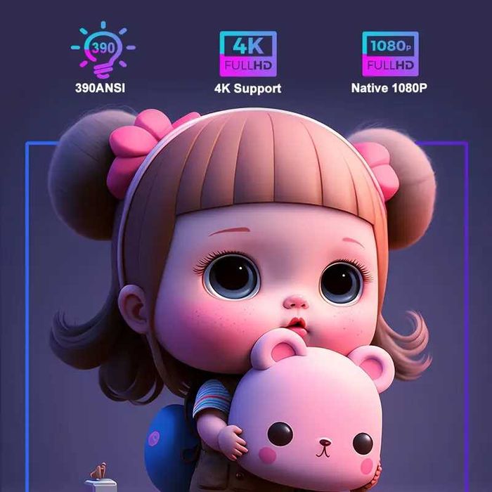 Proiector Magcubic 4K Android 11.0 - 1080P 390ANSI NOU