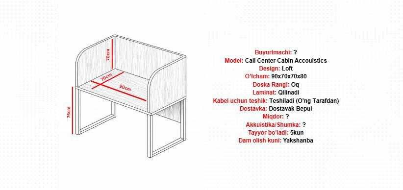 Stol call center uchun call sentr Stol cabinetli Parta stol loft stol