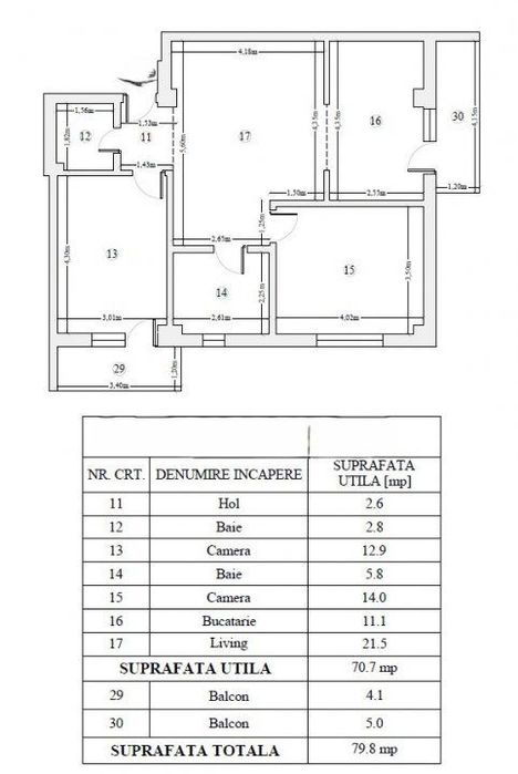 Apartament 3 camere, 2 bai, bloc nou cu lift — Valea Lupului, Iasi