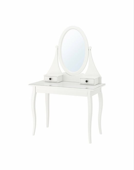 Masa toaleta +oglinda alba ikea folosita