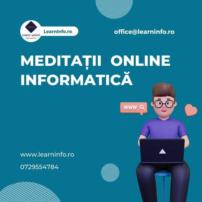 LearnInfo.ro - Meditatii Informatica Bacalaureat & Web Development | Creare Website
