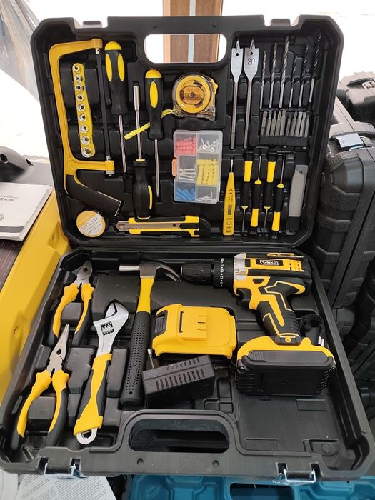 Акция! Дрель шуруповёрт аккумуляторный с набором инструментов из 48 пр