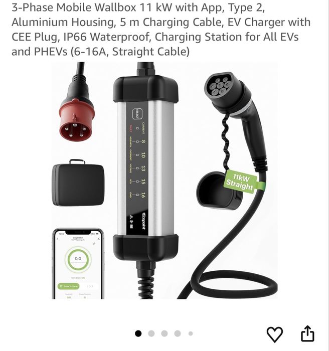 Statie incarcare auto portabila/Wallbox trifazat Ecopoint