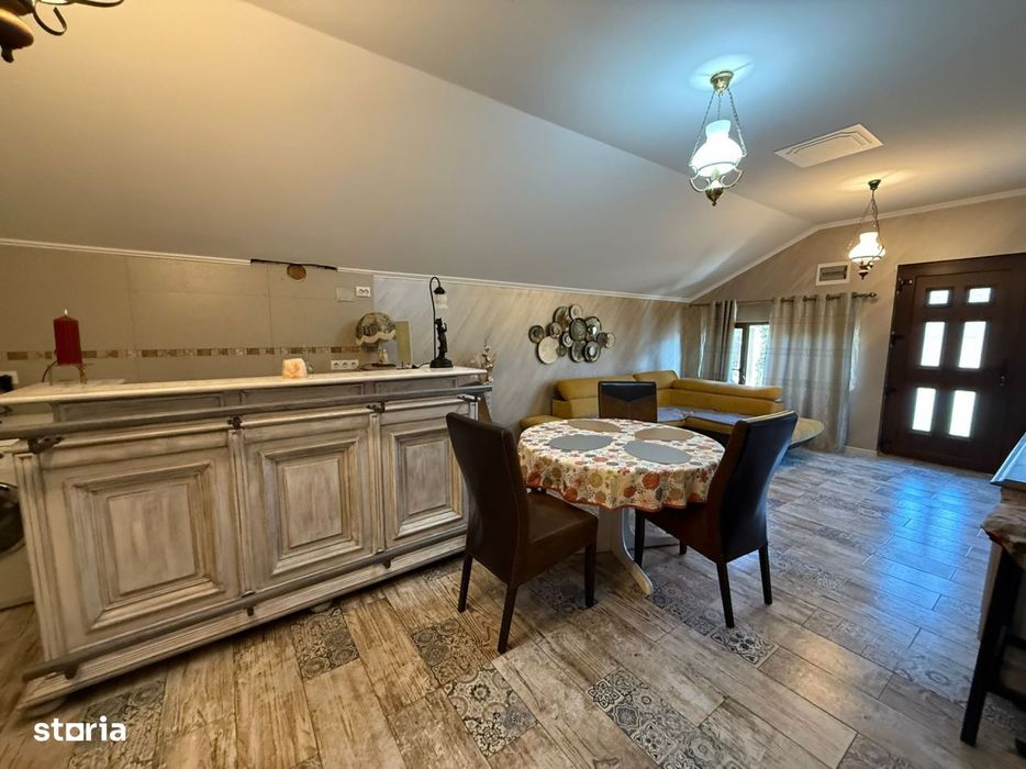 Spatiu comercial+locuinta la mansarda,3 dormitoare, living,5 bai, tere