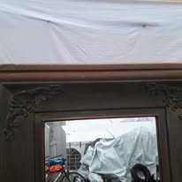 Oglinda cu sticla cristal in rama de lemn vintage