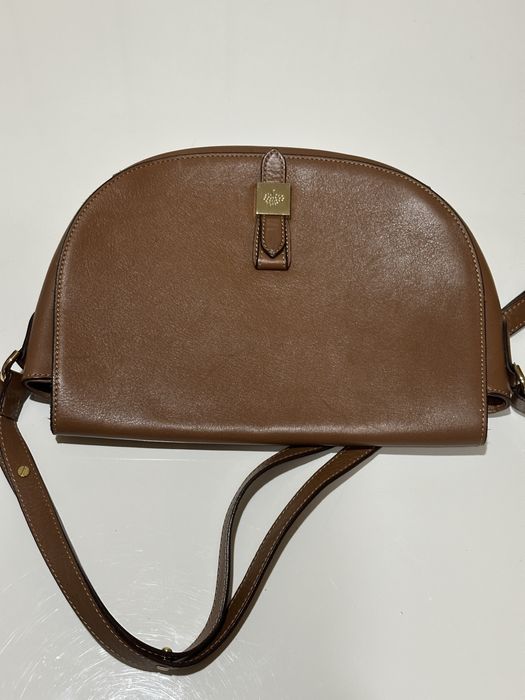Дамска кожена чанта Mulberry Tessie Satchel / Oak Brown