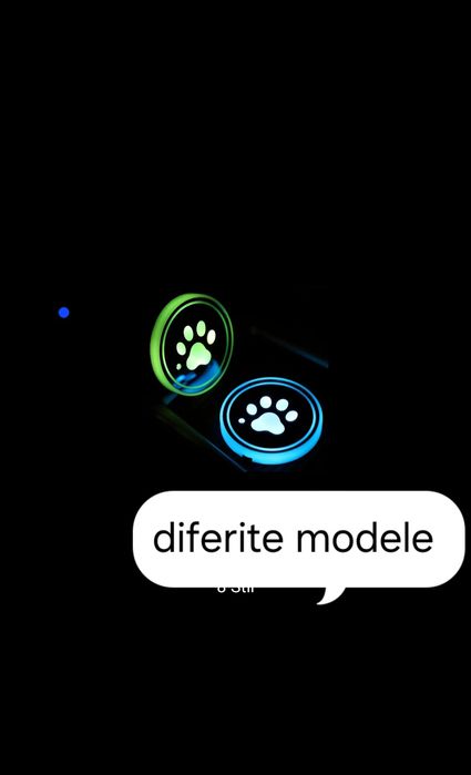 Lumini auto ambientale pentru suportul de pahare