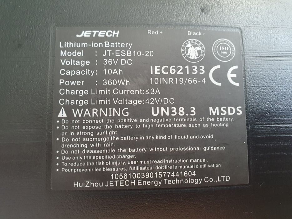 Baterie-Acumulator Trotinetă-Electrică 36v-7.5Ah; 36v-10Ah; 48v-15Ah